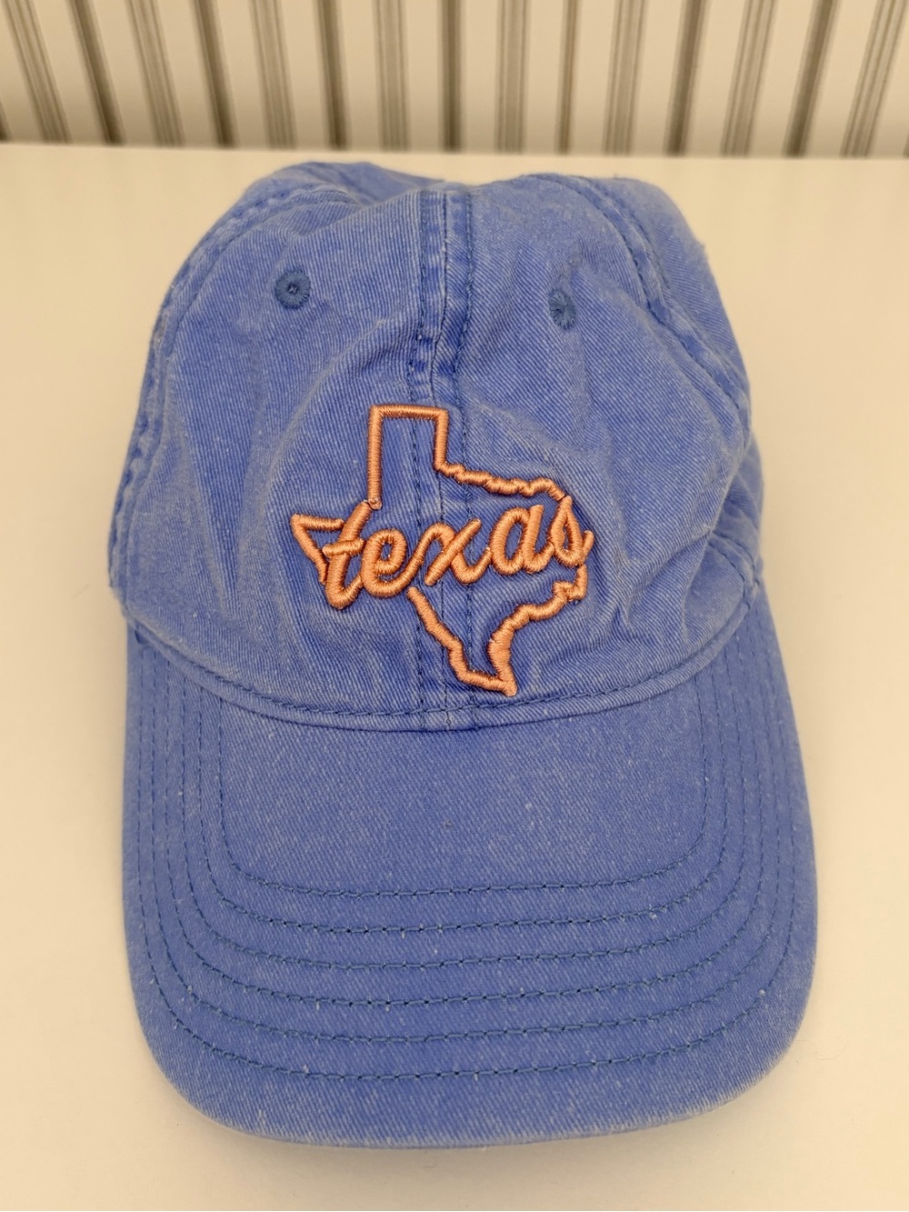 Blue 'Texas' Embroidered Baseball Cap - Women's